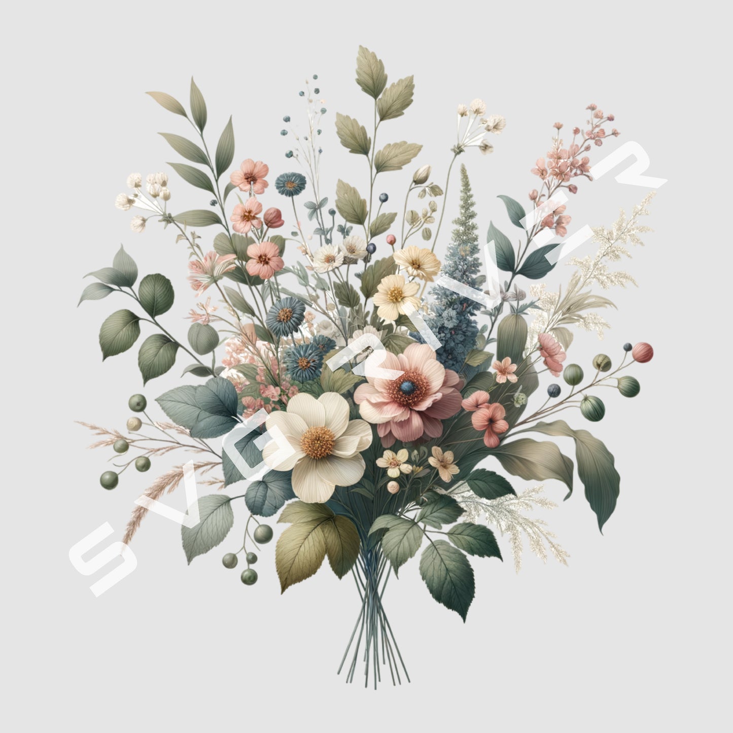 WATERCOLOR FLOWER BOUQUET PNG