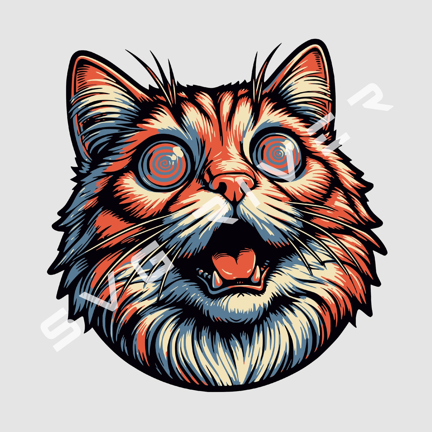 PSYCHEDELIC CAT PNG