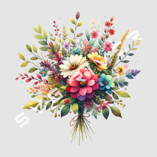 FLORAL WATERCOLOR BOUQUET PNG