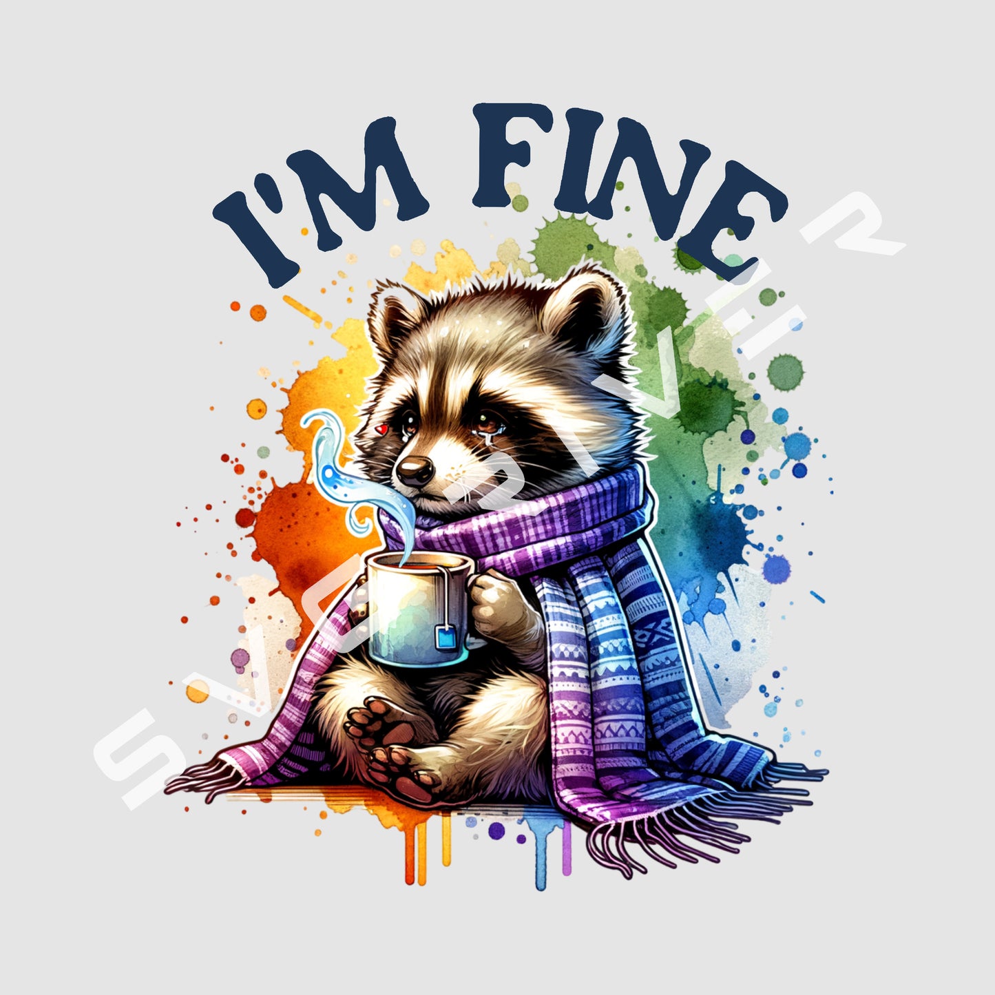 I'M FINE RACCOON PNG