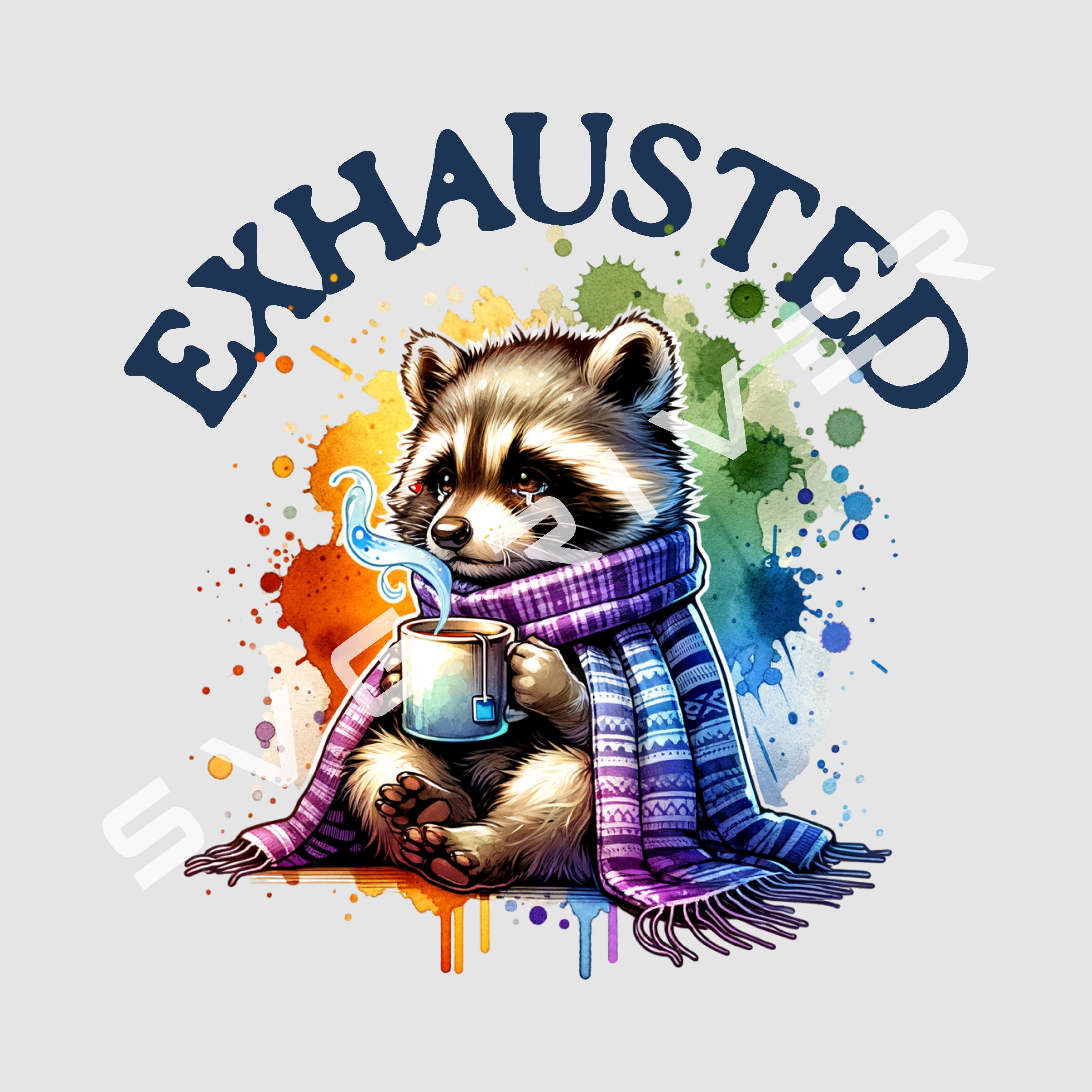 Exhausted Racoon EXHAUSTED RACCOON PNG – SVG RIVER